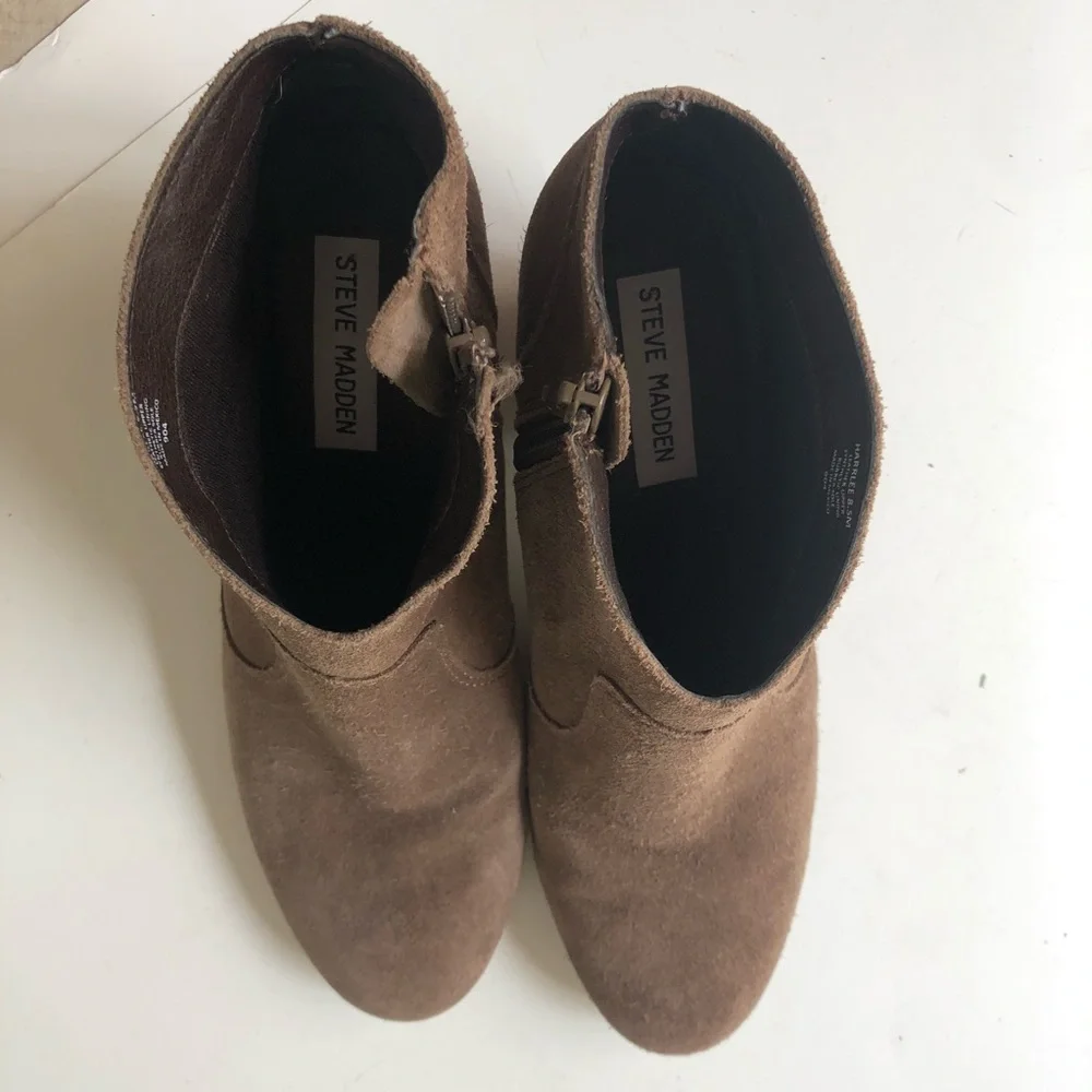 Steve Madden Harlee brown leather casual booties
